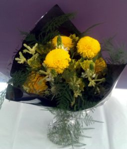 Bright yellow bouquet by Shrinking Violet